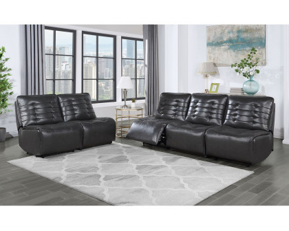 GF U6066 Blanche Charcoal Modular 3 Power Sectional Includes 3 Pwr Ar, 1 W, 1 Ch