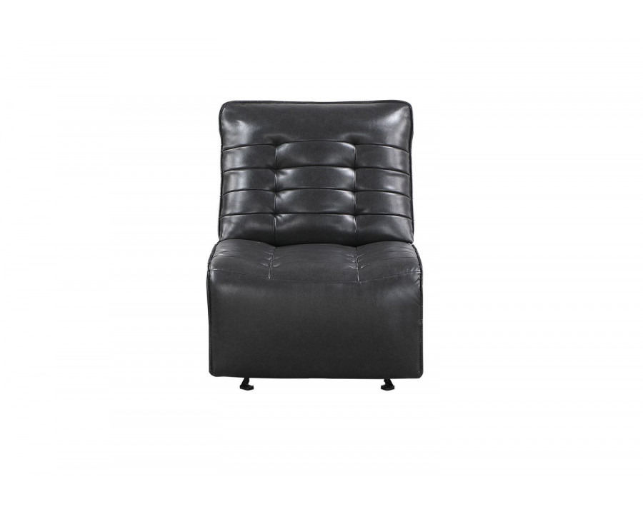 GF U6066 Blanche Charcoal Modular Armless Glider Chair (Can Only Be Placed On Ends Of Sectional Or As Stand Alone)