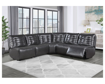 GF U6066 Blanche Charcoal Modular Armless Glider Chair (Can Only Be Placed On Ends Of Sectional Or As Stand Alone)