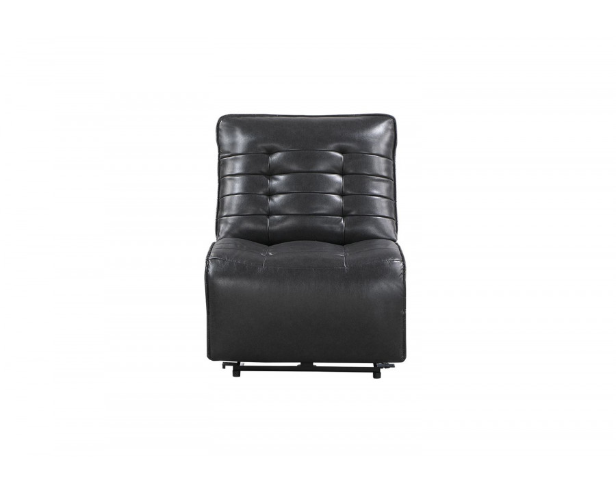 GF U6066 Blanche Charcoal Modular Power Armless Recliner