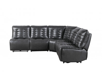 GF U6066 Blanche Charcoal Modular Sofa (Left Arm Facing Power Rec, Power Armless Rec, Right Arm Facing Power Rec) With Loveseat (Left Arm Facing Power Rec, Right Arm Facing Power Rec)