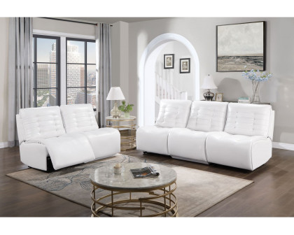 GF U6066 Blanche White Modular 3 Power Sectional Includes 3 Pwr Ar, 1 W, 1 Ch