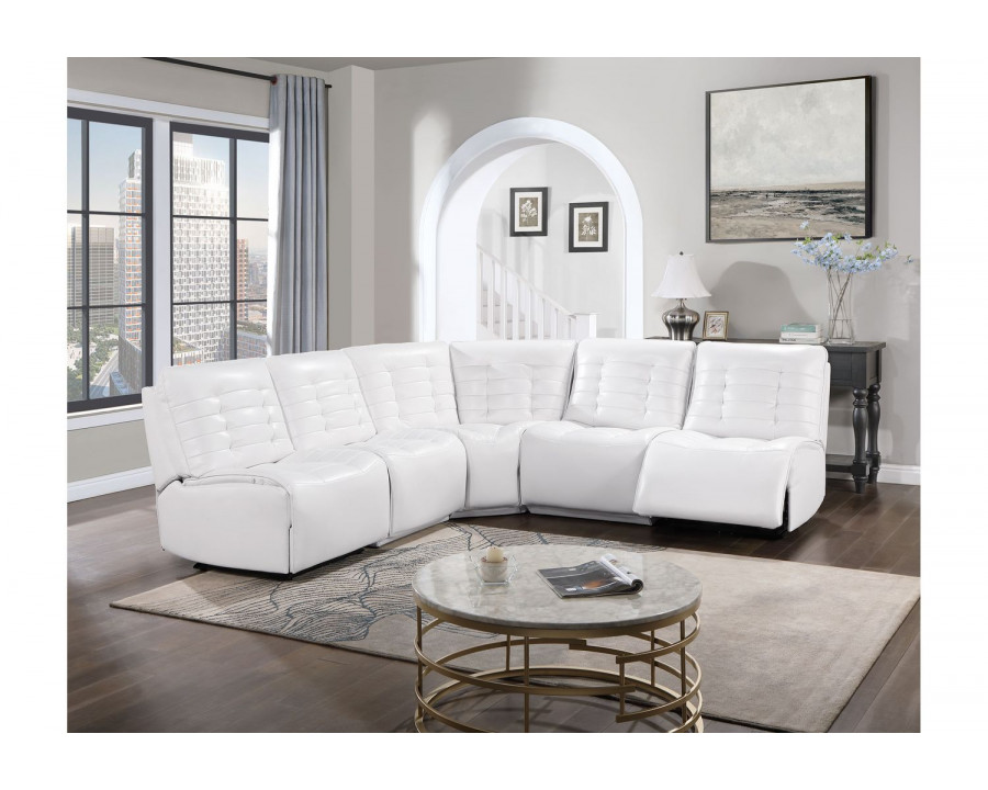 GF U6066 Blanche White Modular 4 Seater Includes 2 Pwr Ar, 2 Ch