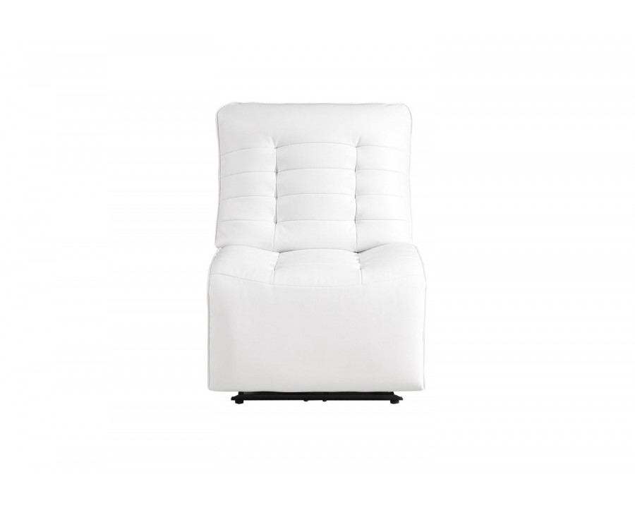 GF U6066 Blanche White Modular Power Armless Recliner