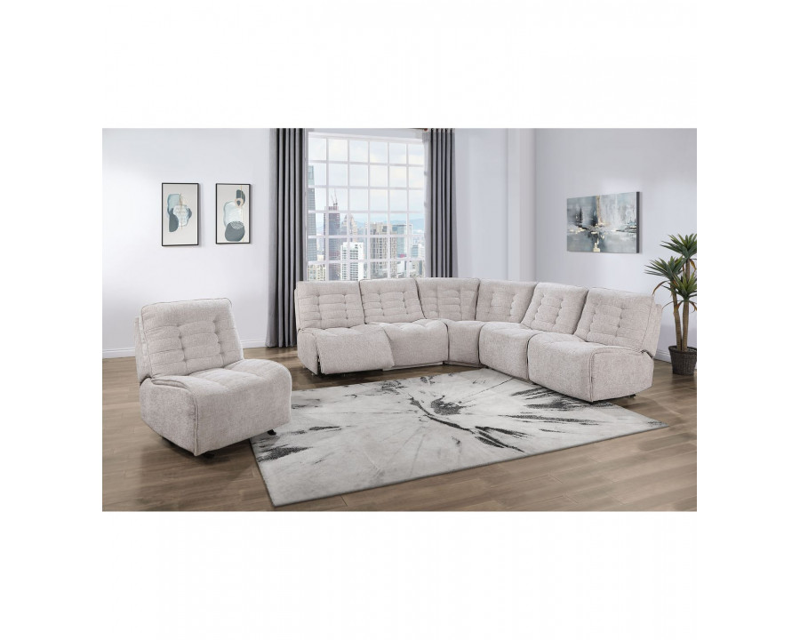 GF U6066 Cream Modular 3 Power Sectional Includes 3 Pwr Ar, 1 Ch, 1 W