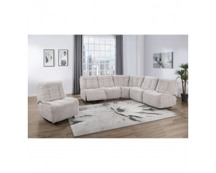 GF U6066 Cream Modular Armless Glider Chair (Can Only Be Placed On Ends Of Sectional Or As Stand Alone)