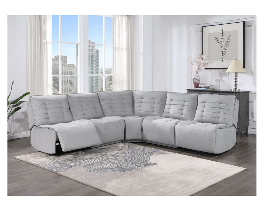 GF U6066 Gray Modular 3 Power Sectional Includes 3 Pwr Ar, 1 W, 1 Ch