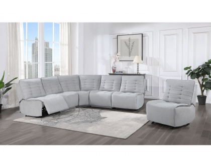 GF U6066 Gray Modular Armless Glider Chair (Can Only Be Placed On Ends Of Sectional Or As Stand Alone)