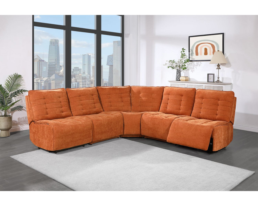 GF U6066 Rust Modular 3 Power Sectional Includes 3 Pwr Ar, 1 W, 1 Ch