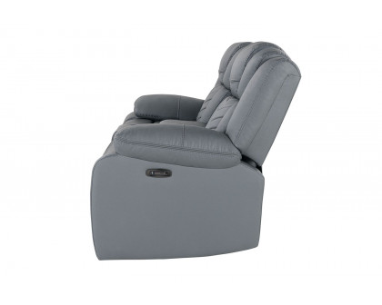 GF - U7068 Gray 10 Power Console Reclining Loveseat With Led and Usb