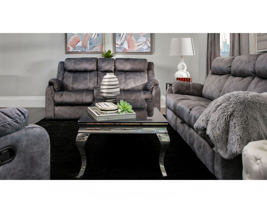 GF U7303 Granite Reclining Sofa/Console Reclining Loveseat