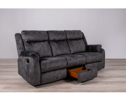 GF U7303 Granite Reclining Sofa With Drop Down Table and Storage Drawer