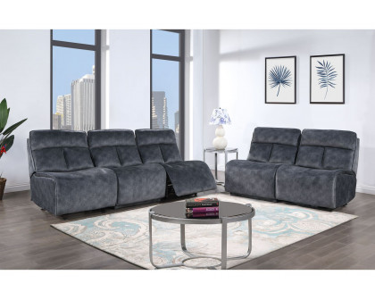 GF U8088 Gray Modular Sofa (Power Armless Rec, Chair, Chair Power Armless Rec) With Loveseat (Power Armless Rec, Power Armless Rec and Ag)