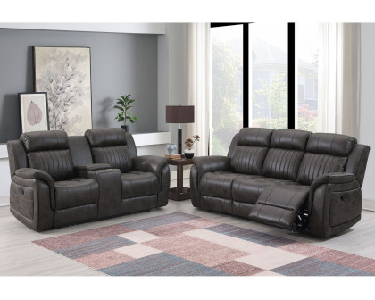 GF - U8517 Gray Console Reclining Loveseat