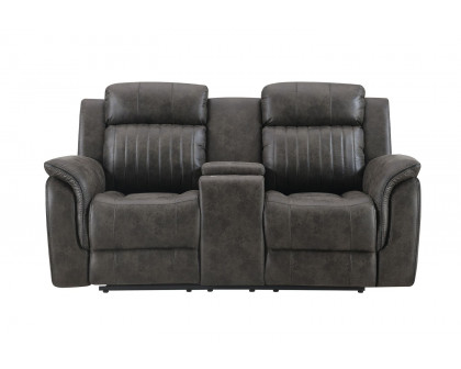 GF - U8517 Gray Reclining Sofa/Console Reclining Loveseat