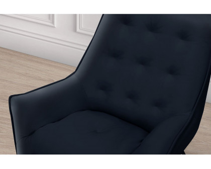 GF U8933 Navy Accent Chair - 100% Top Grain Leather All-Around