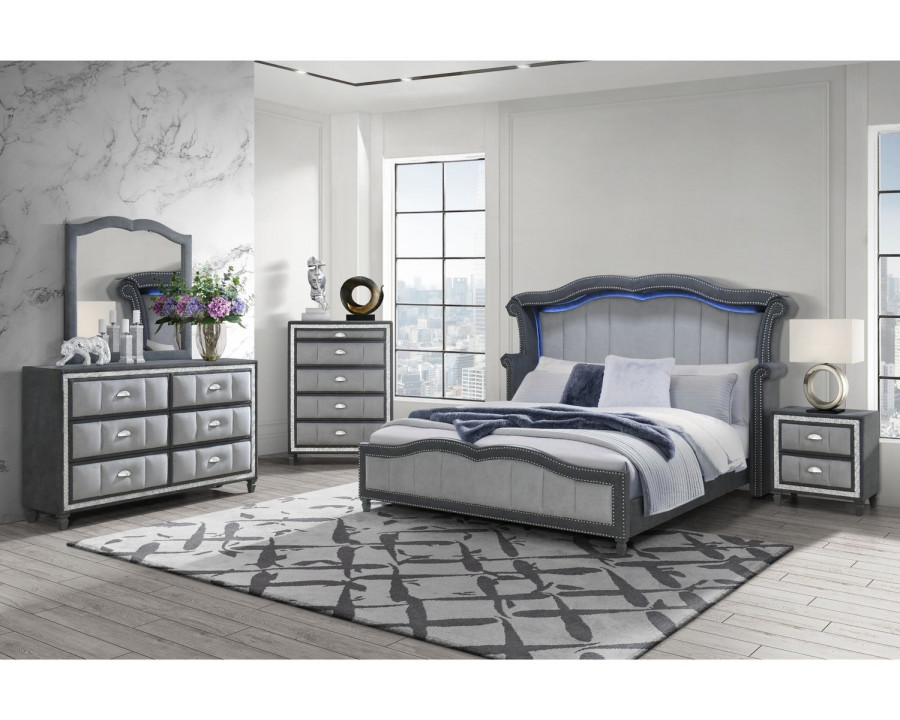 GF Vanna Dark Gray King Bed Group