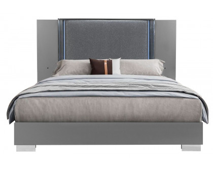 GF Ylime Smooth Silver Bed Group With Vanity Set