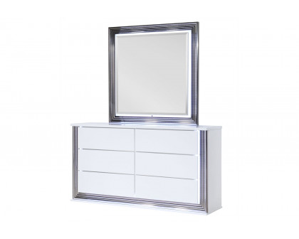 GF Ylime Smooth White Dresser With Led