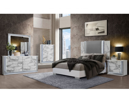 GF - Ylime White Marble Chest With Led