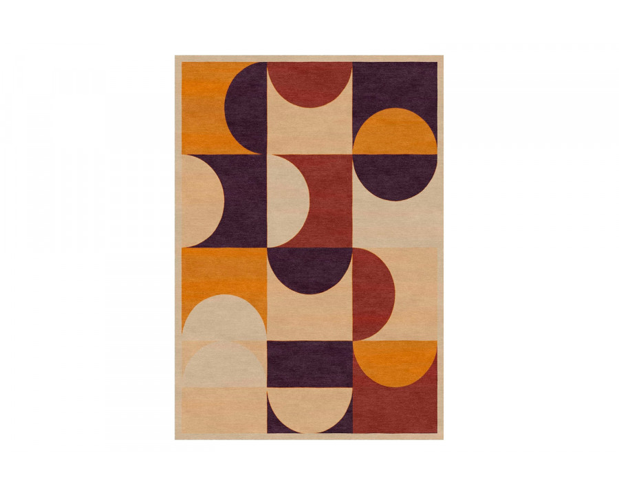 Gordian Rugs Geometric Handwoven Rug Collection 2 - Multi Color, 4" x 6"