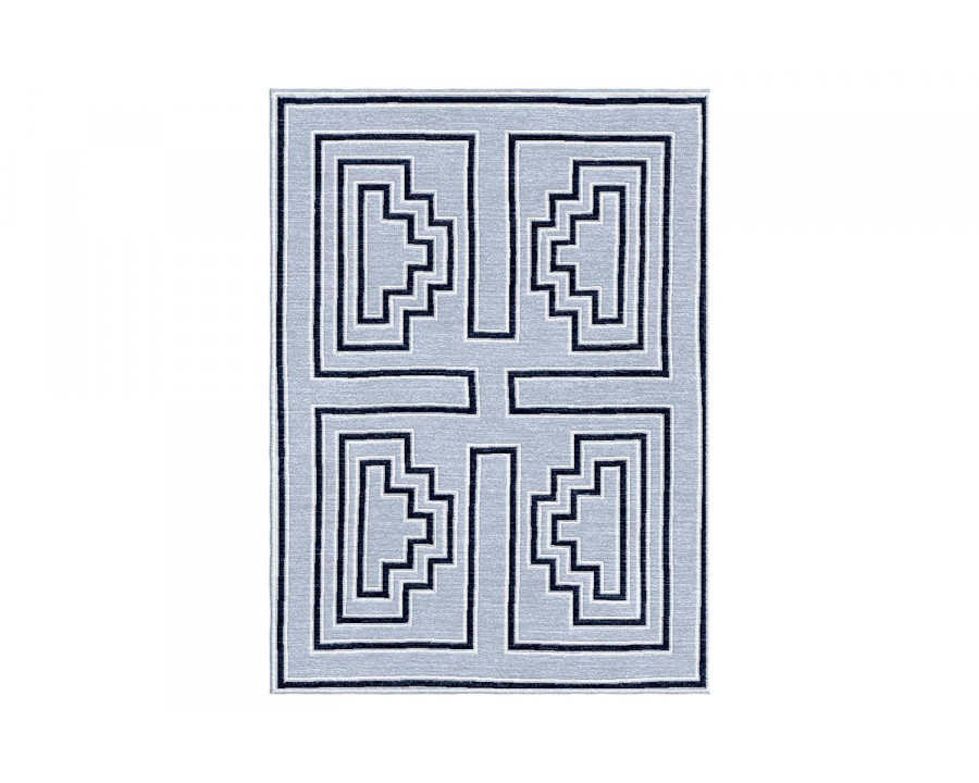 Gordian Rugs Labyrinth Modern Rug Gray - 4" x 6"