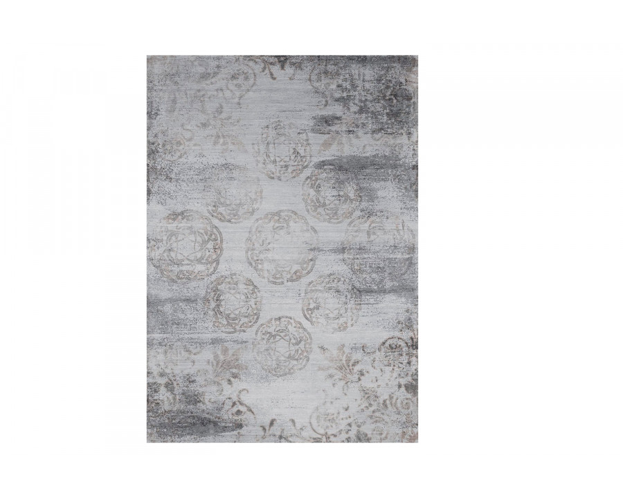 Gordian Rugs Gordian Modern Rug Collection Gray Silk - 4" x 6"