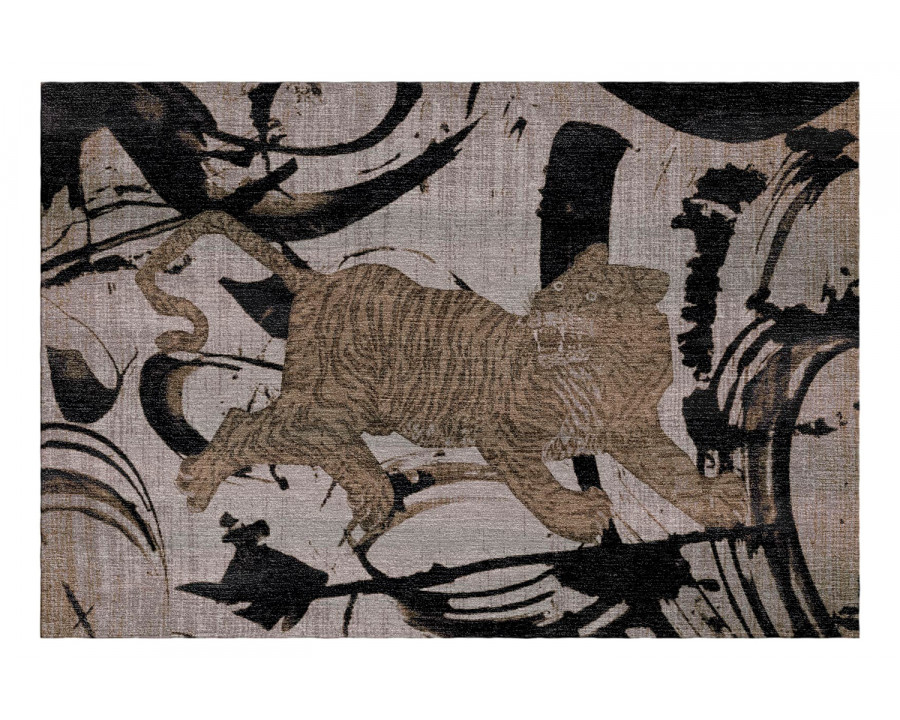 Gordian Rugs Contemporary Tiger Rug 5 - Gray, 4" x 6"