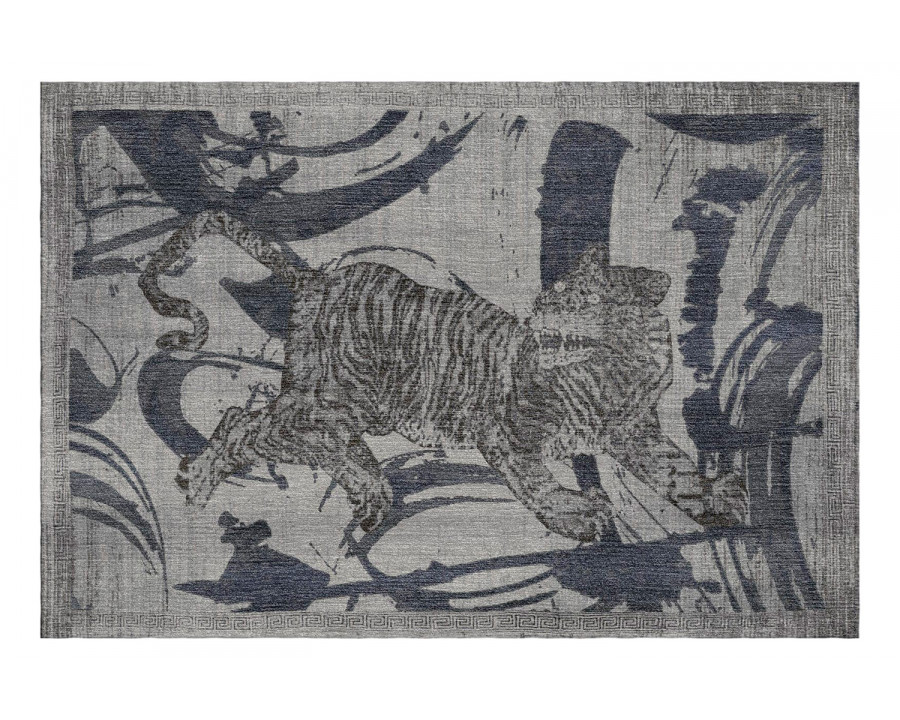 Gordian Rugs Contemporary Tiger Rug 3 - Gray, 5" x 8"