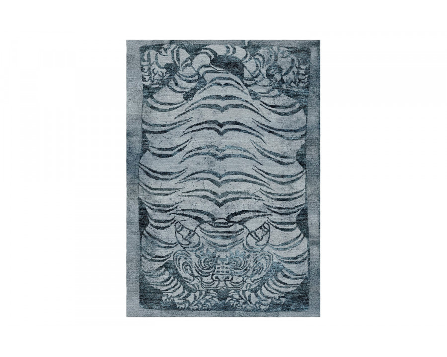 Gordian Rugs Tibetan Tiger Rug 2 - Gray, 4" x 6"