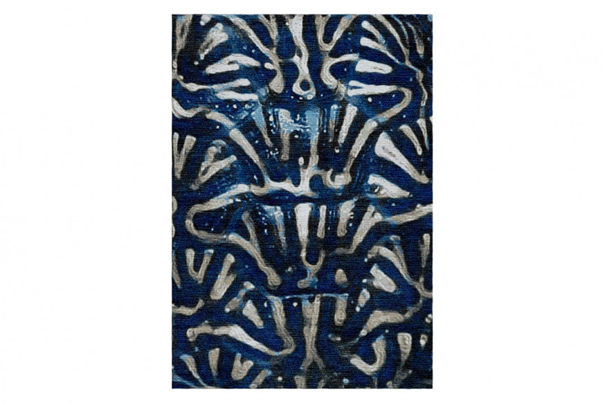 Gordian Rugs™ Aldabra Royal Blue Rug - 8" x 10"