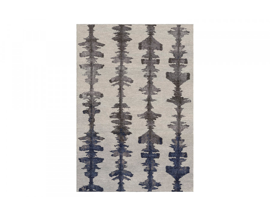 Gordian Rugs Ink Blot Designer Rug 4 - Gray, 4" x 6"