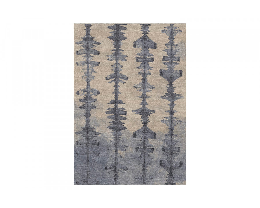 Gordian Rugs Ink Blot Designer Rug 2 - Gray/Beige, 4" x 6"