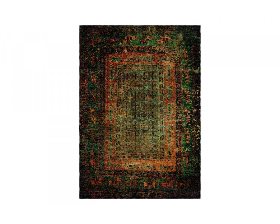 Gordian Rugs Pazyryk Modern Rug 6 - Red/Black/Green/Beige, 4" x 6"