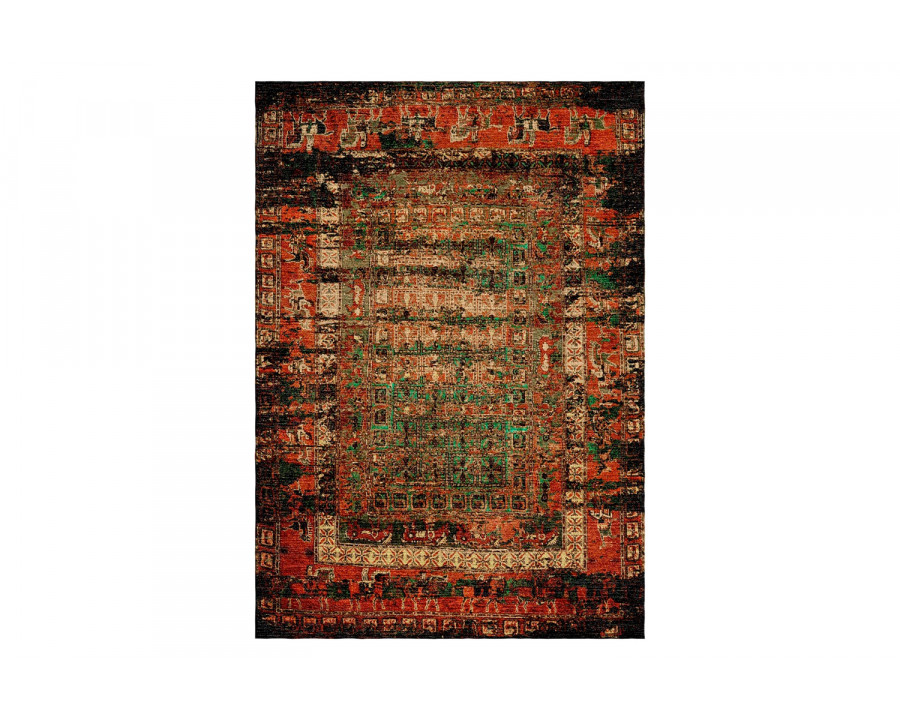 Gordian Rugs Pazyryk Modern Rug 1 - Red/Black/Green/Beige, 4" x 6"