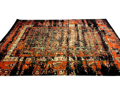 Gordian Rugs Pazyryk Modern Rug 1 - Red/Black/Green/Beige, 4" x 6"