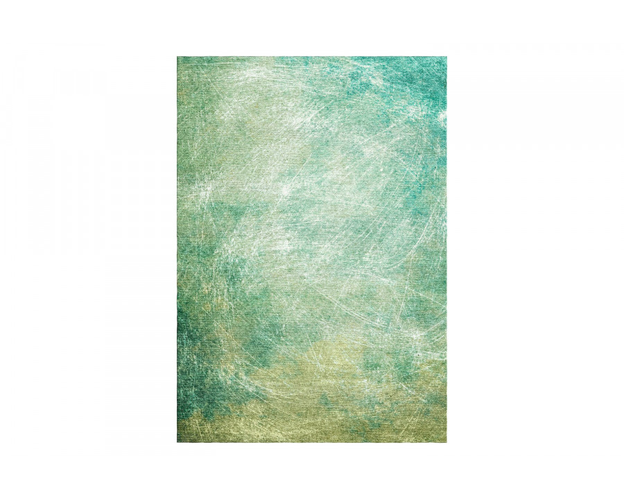 Gordian Rugs Abstract 5 Rug - Multi Color/Green, 4" x 6"