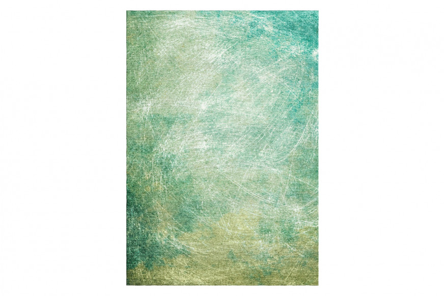 Gordian Rugs™ Abstract 5 Rug - Multi Color/Green, 6" x 9"