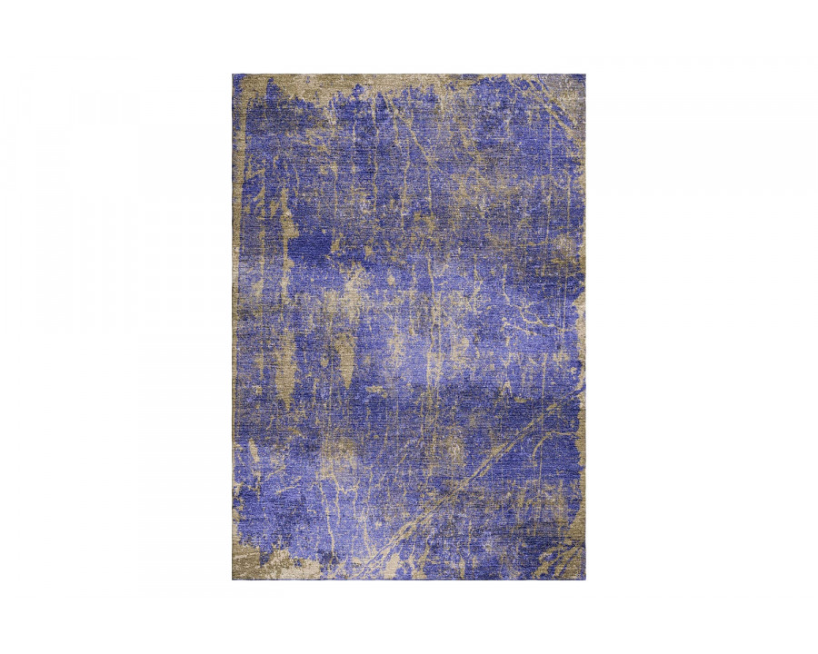 Gordian Rugs Abstract 11 Rug - Copper/Royal Blue, 4" x 6"