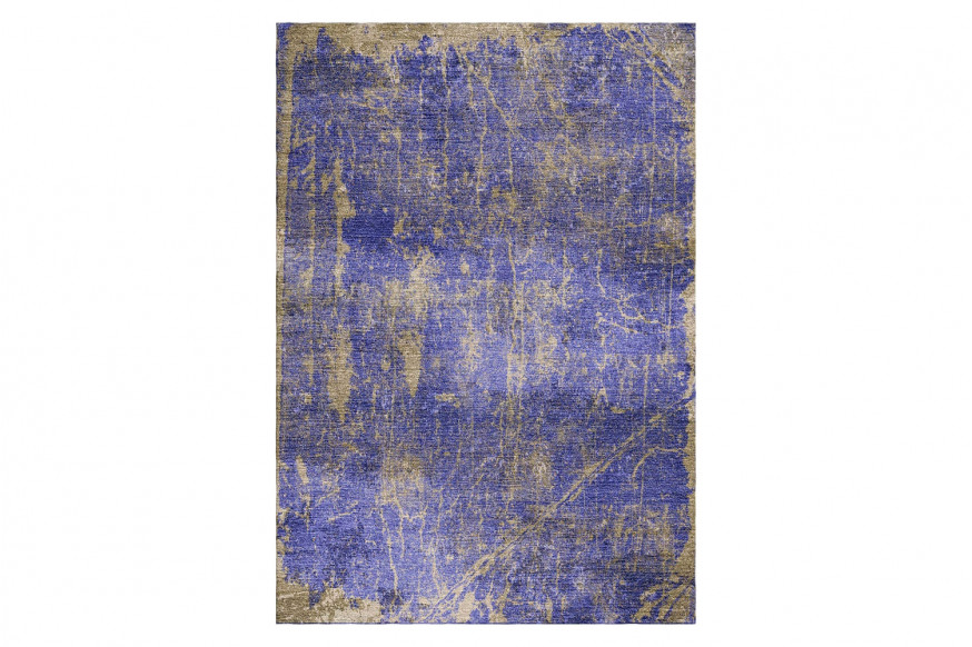 Gordian Rugs™ Abstract 11 Rug - Copper/Royal Blue, 8" x 10"