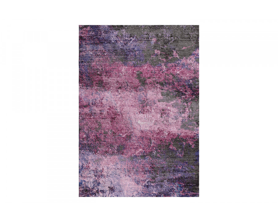 Gordian Rugs Abstract 13 Rug - Fuscia/Purple/Violet, 4" x 6"