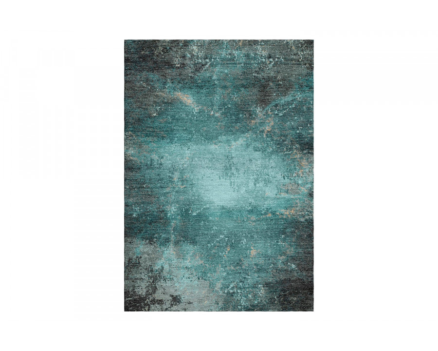 Gordian Rugs Abstract 15 Rug - Blue, 4" x 6"