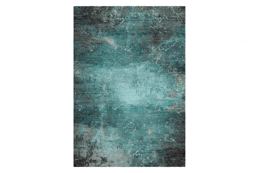 Gordian Rugs™ Abstract 15 Rug - Blue, 9" x 12"