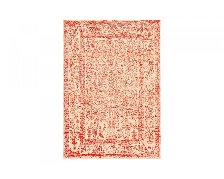 Gordian Rugs Modern Tabriz Rug 19 - Red, 4" x 6"