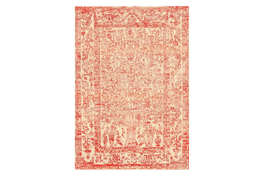 Gordian Rugs™ Modern Tabriz Rug 19 - Red, 9" x 12"