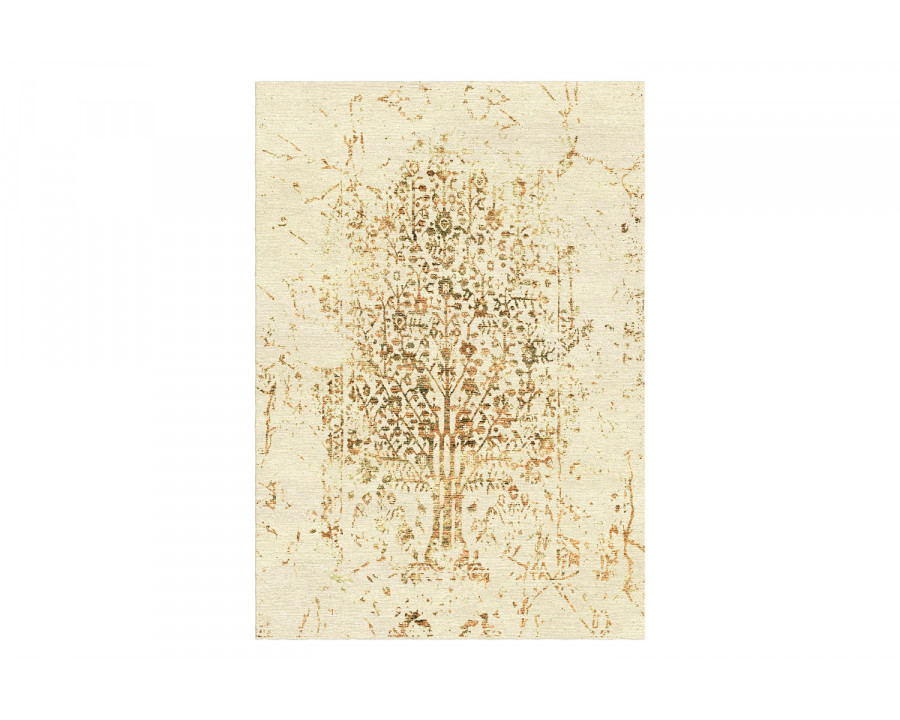 Gordian Rugs Modern Tabriz Rug 11 - Beige, 4" x 6"