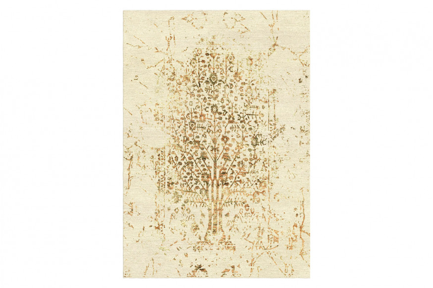 Gordian Rugs™ Modern Tabriz Rug 11 - Beige, 5" x 8"