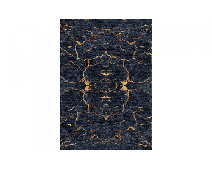 Gordian Rugs Scarab Rug Black - 4" x 6"