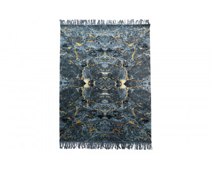 Gordian Rugs Scarab Rug Black - 4" x 6"