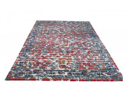 Gordian Rugs Laterem Modern Persian Rug - Multi Color/Red, 4" x 6"